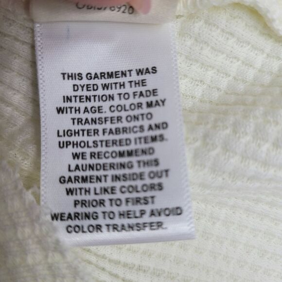 FREE PEOPLE What's Up Baby Cotton‎ Waffle T-Shirt SIZE XSMALL - Picture 10 of 11